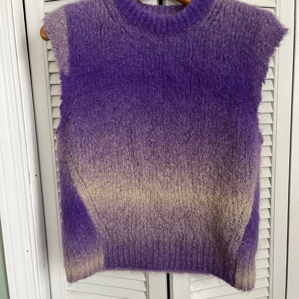 Tibi alpaca ombré sweater vest, S - Picture 3 of 5